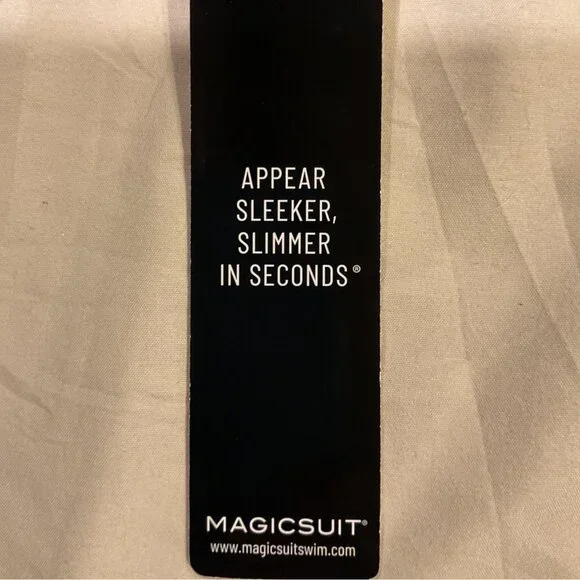 NWT Magicsuit Black Racerback Tankini Top Size 12 Sleek Slimming Design Black - Picture 3 of 10